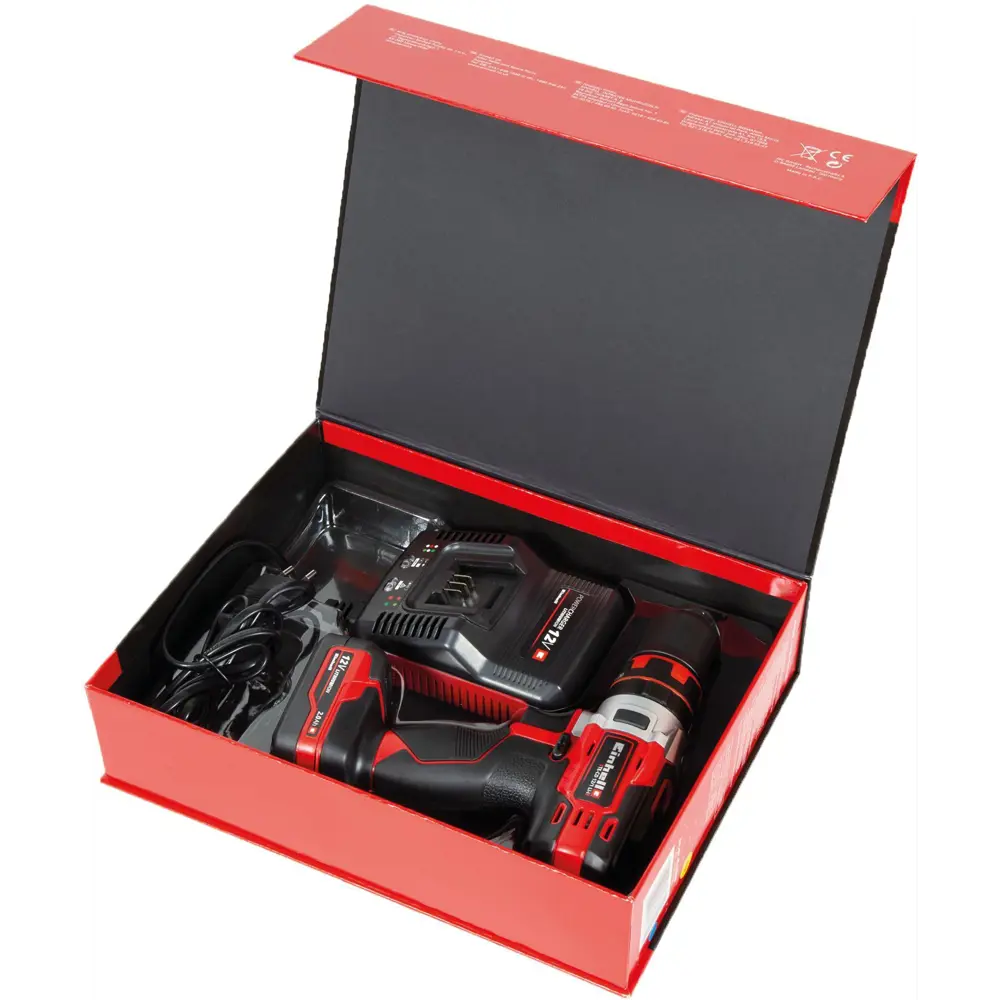 Дрель-шуруповерт аккумуляторная ударная Einhell TE-CD 12/1 Li-i 4513895, 18 В Li-ion 1x2 Ач 88305495 STLM-2206125  - Вид №4