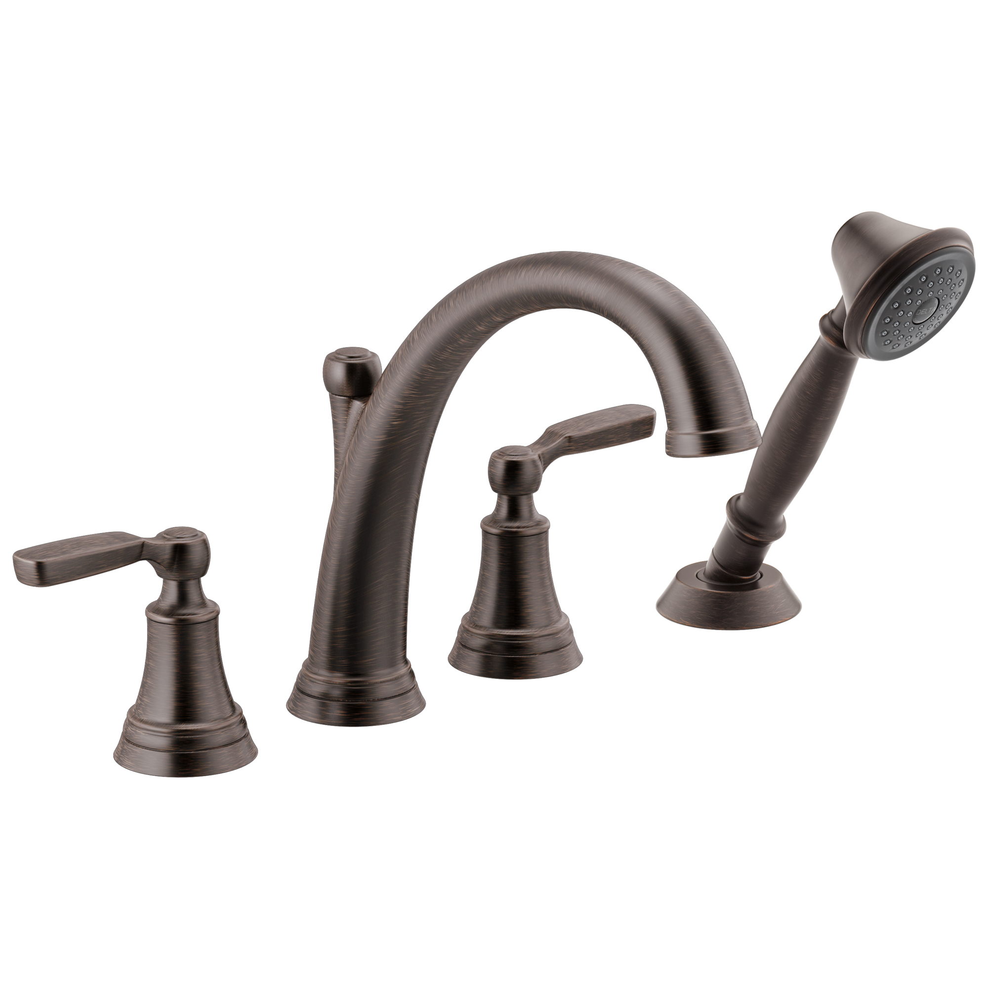 T4732-RB Римская ванна с ручным душем Delta Faucet Woodhurst Венецианская бронза 