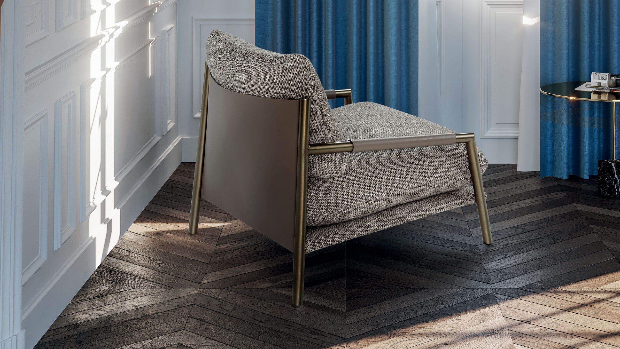 Тканевое кресло с подлокотниками Calia Italia Superior ARCH-00053688 - Вид №6