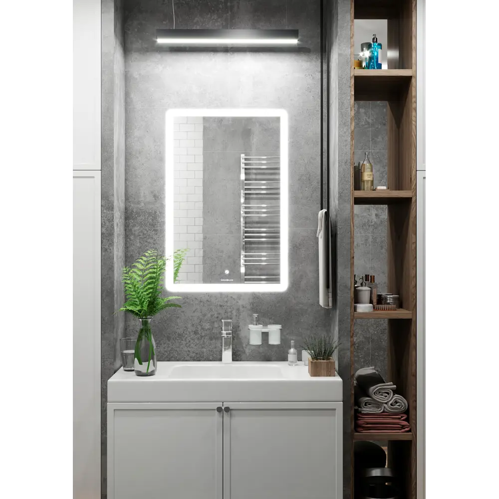 Зеркало для ванной Omega Glass Тип 2 SD652 с подсветкой 60x80 см прямоугольное 83669674 STLM-2210252
