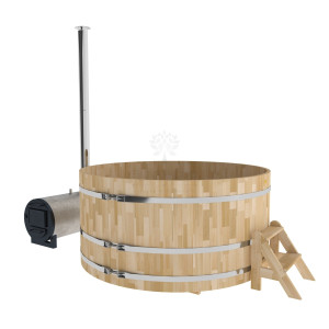 2117 Фурако из кедра D=2.1 с наружной печкой. Высота 1,0м. Исполнение "Сращенная". Alyarus