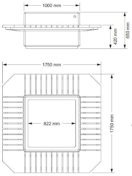 ENCHO ENCHEV - ETE Бетонная скамейка со встроенной сеялкой и спинкой  225  - Вид №8