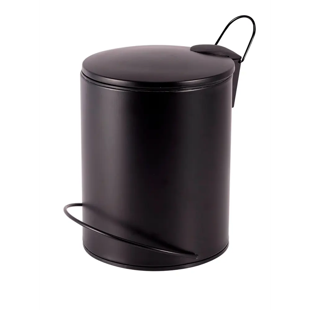 Мусорный бак 5 литров черный металл с ножным механизмом 89380882 Santreyd STLM-1583811