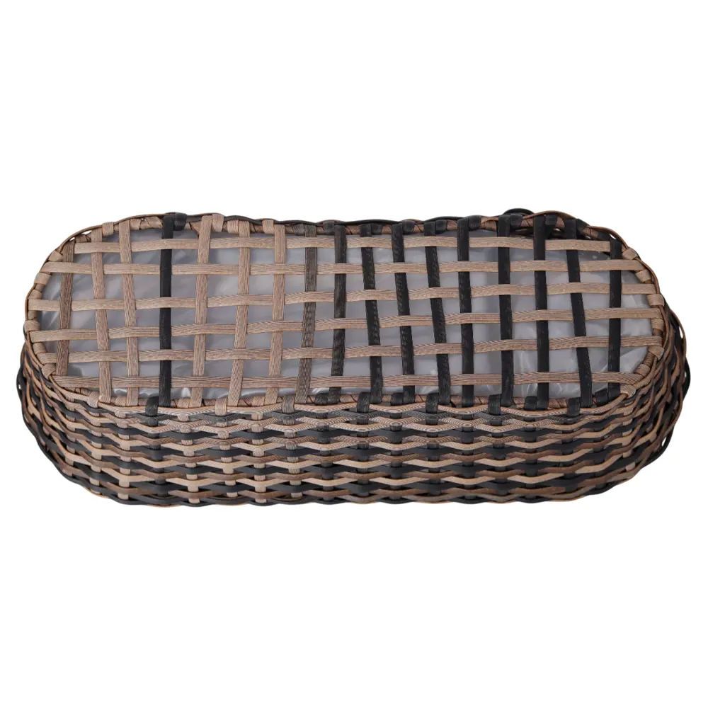 Кашпо для цветов 14x22x50 см v15 л пластик темно-коричневый Santreyd Балконный STLM-2152678 - Вид №5