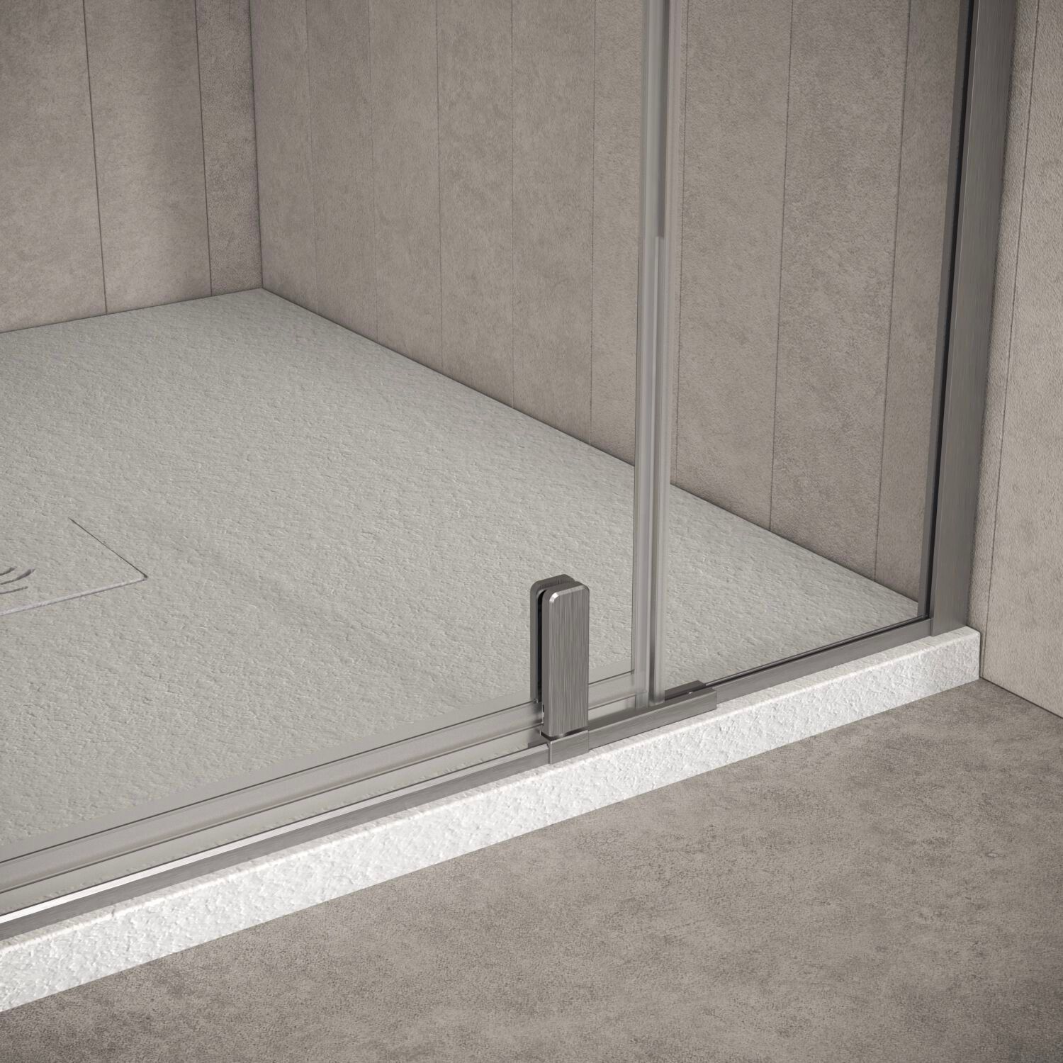 Душевая кабина из закаленного стекла с распашной дверью Kinedo Pure Alu-8 ARCH-00009785