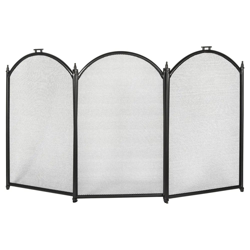 Экран трехстворчатый 03010 ВК, цвет чёрный REALFLAME STLM-2148907