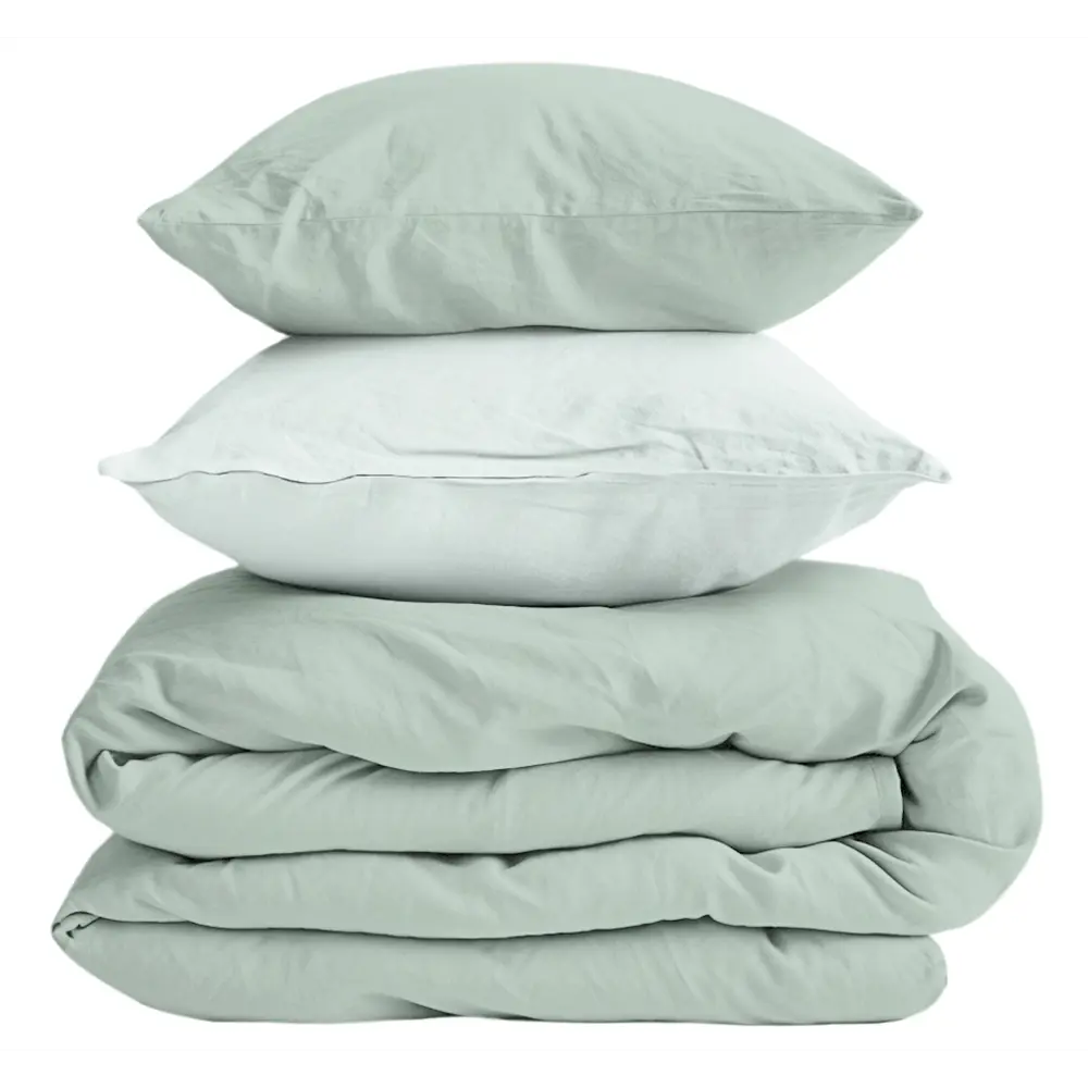 Комплект постельного белья НТК двуспальный в нежном зеленом оттенке 89404951 STLM-1566980 - Вид №2