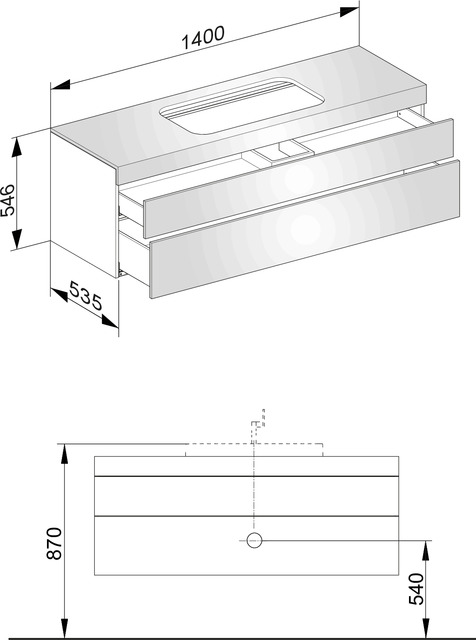 31573450000 Тумба под умывальник KEUCO Edition 400 - Вид №2