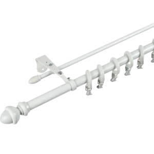 Карниз двухрядный Classic 250 см металл цвет белый