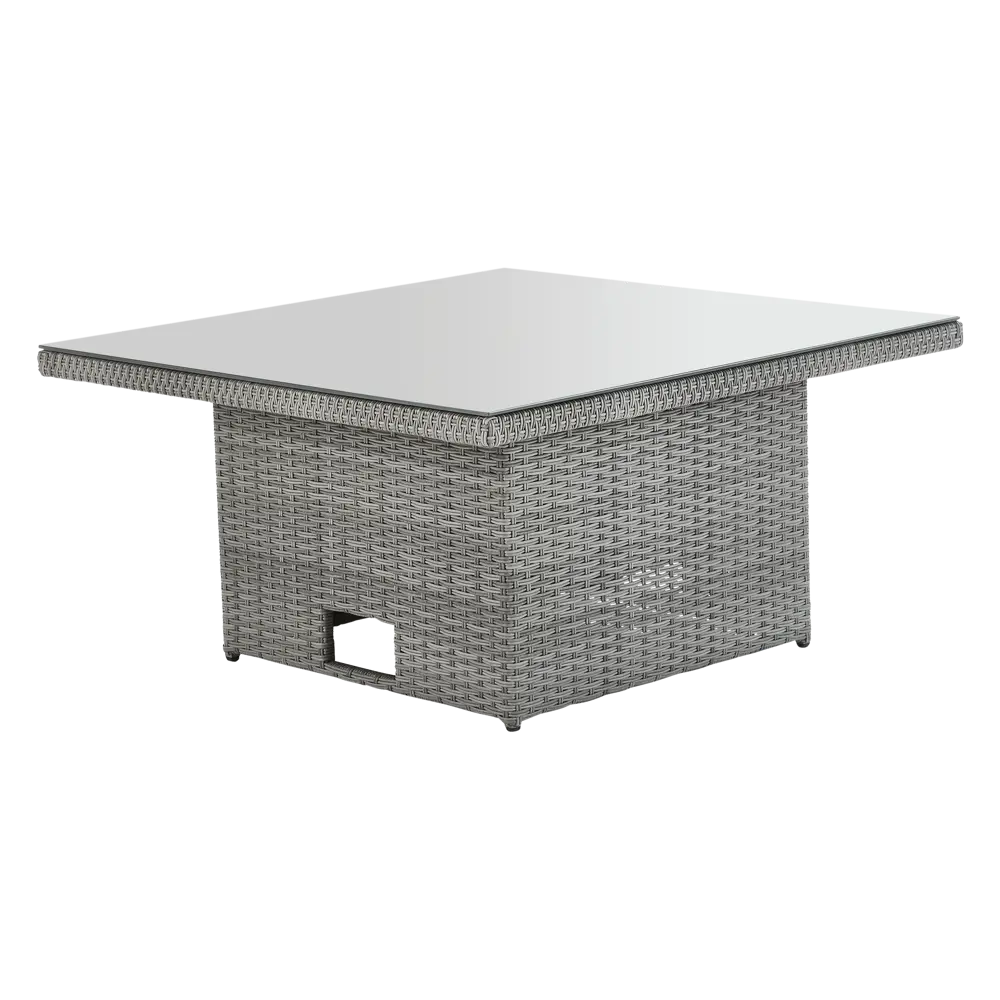 Набор садовой мебели Naterial Davos угловой алюминий/стекло серый: диван, стол и пуф STLM-2088703 - Вид №4