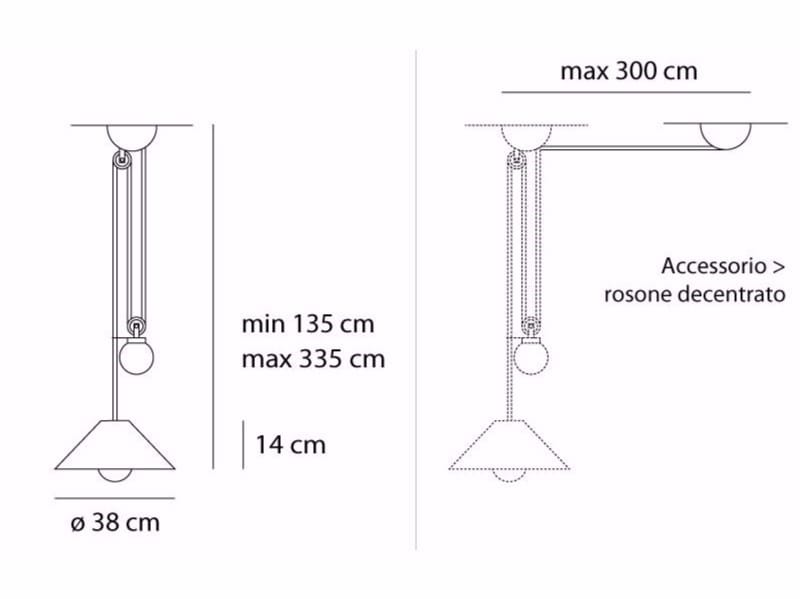 Металлический галогенный подвесной светильник In Stock Artemide ARCH-00027809 - Вид №2