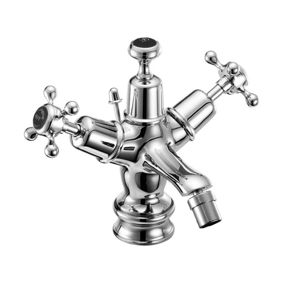 Смеситель для биде на 1 отверстие Regent, с донным клапаном [CLR13 BLA] Regent Burlington T15-QT BLA, T1 BLA, T4B - Вид №1