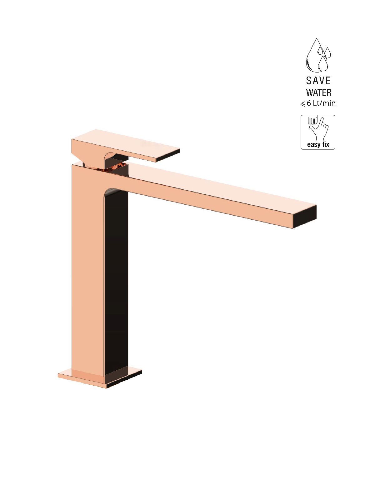 Однорычажный смеситель для раковины с ограничителем расхода Rubinetterie Frattini Vita Due ARCH-00031898 - Вид №20