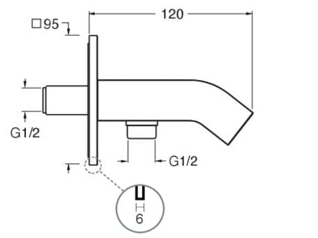 Держатель для ручного душа с водоотводом CRISTINA Rubinetterie дополнения для душа / ванны / умывальника-Shower &amp ARCH-00032851 - Вид №2