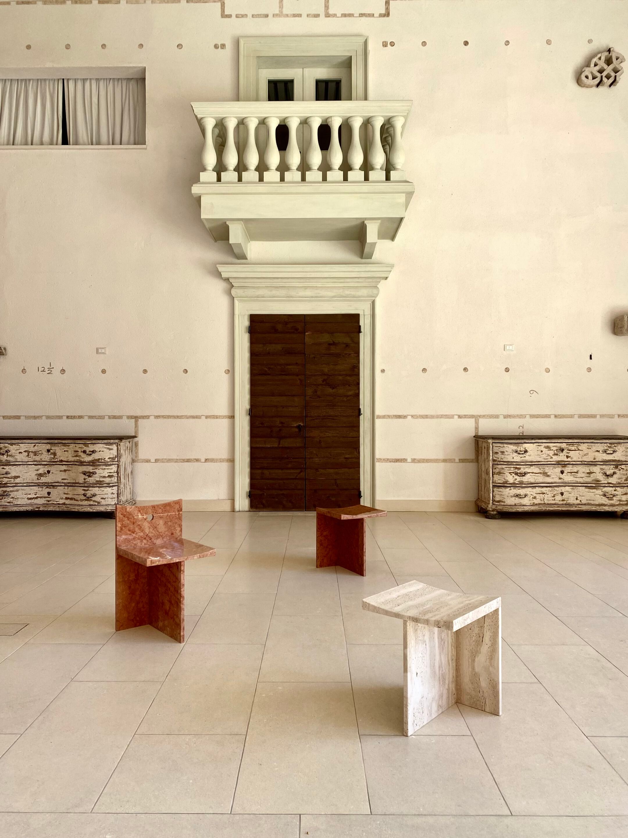 Стул с низкой спинкой из красного мрамора Verona Pistore Marmi Pistore Marmi X McGannon Saad ARCH-00139278 - Вид №8