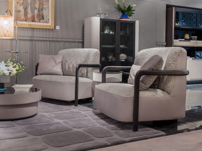 Formitalia Кресло из оленьей кожи и ткани с подлокотниками sun-id-1403430 - Вид №2