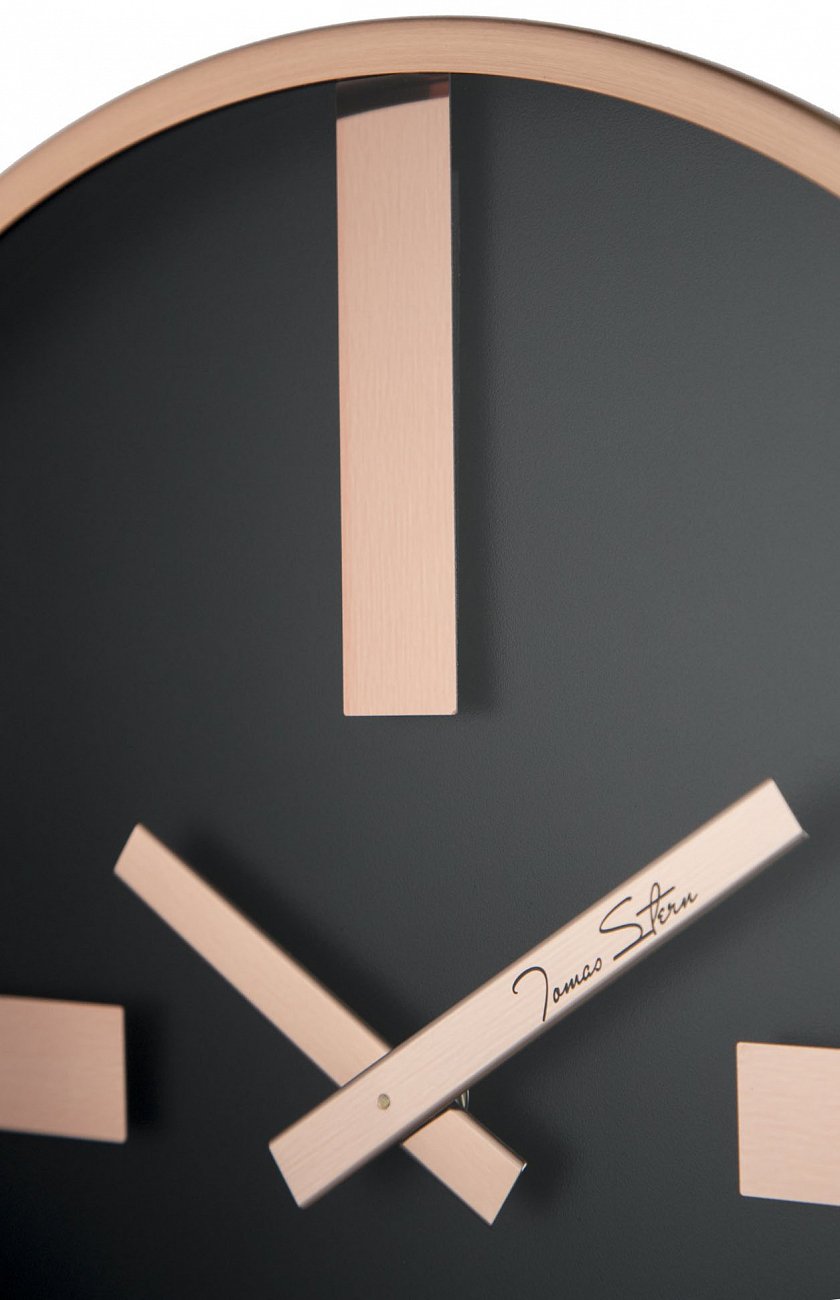 Часы настенные медные Tomas Stern 4007C TOMAS STERN ДИЗАЙНЕРСКИЕ 00-3872677 Розовый;черный  - Вид №1