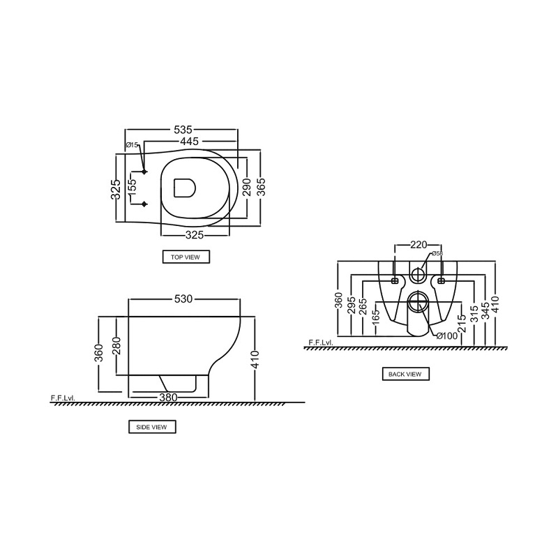 CNS-WHT-961S Подвесной унитаз Jaquar Continental Santreyd  - Вид №1