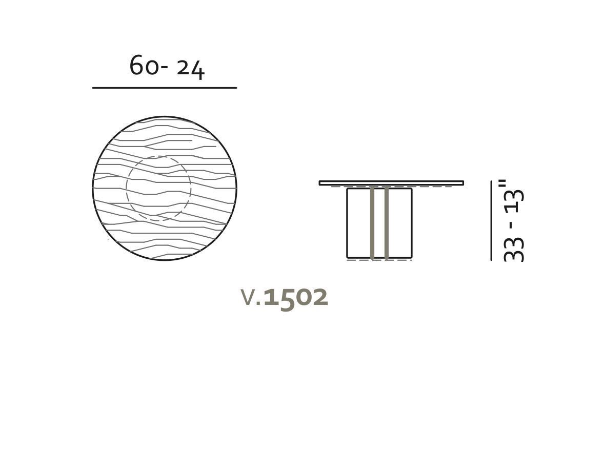 Деревянный круглый журнальный столик Max Divani KRISA ARCH-00039018 - Вид №5