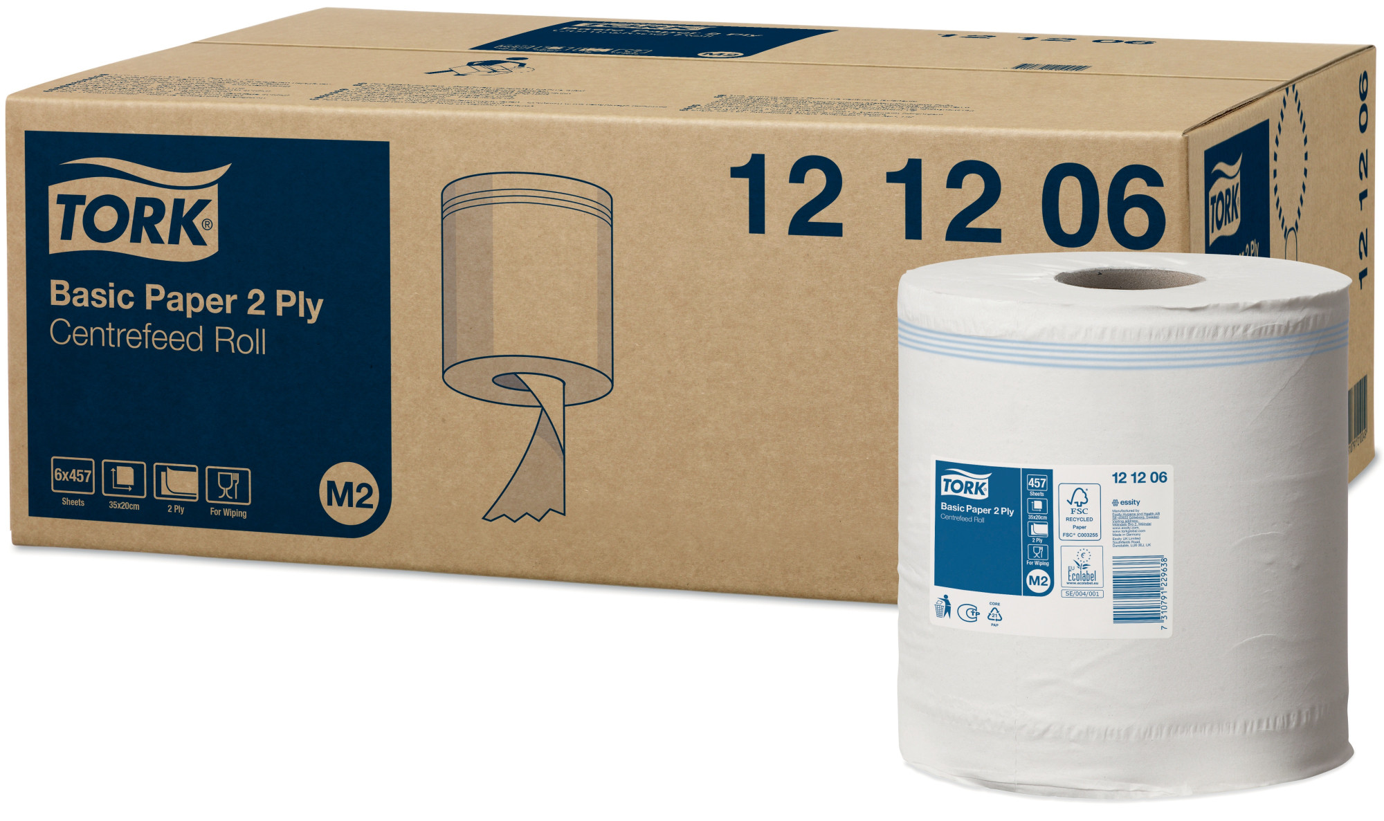 12120639 Бумажная салфетка для основных задач, 2-слойная Tork 