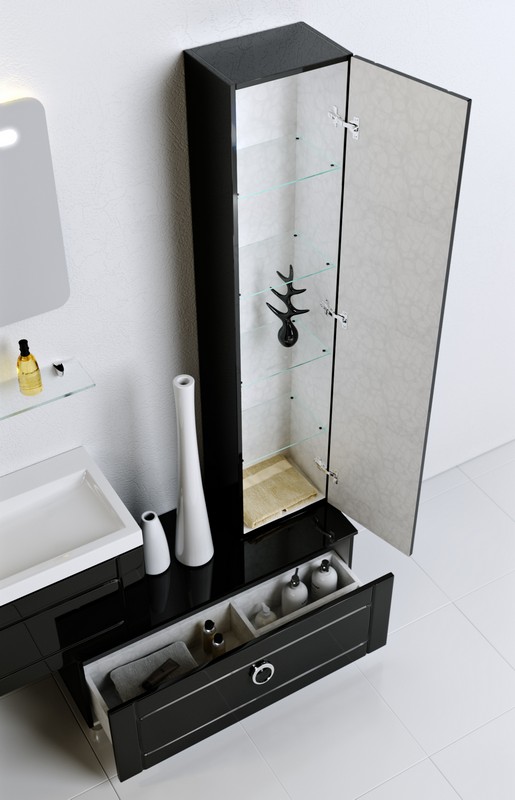 Инфинити Тумба напольная с ящиком, цвет белый Inf.03.10 AQWELLA Infinity sun-id-277927 - Вид №1