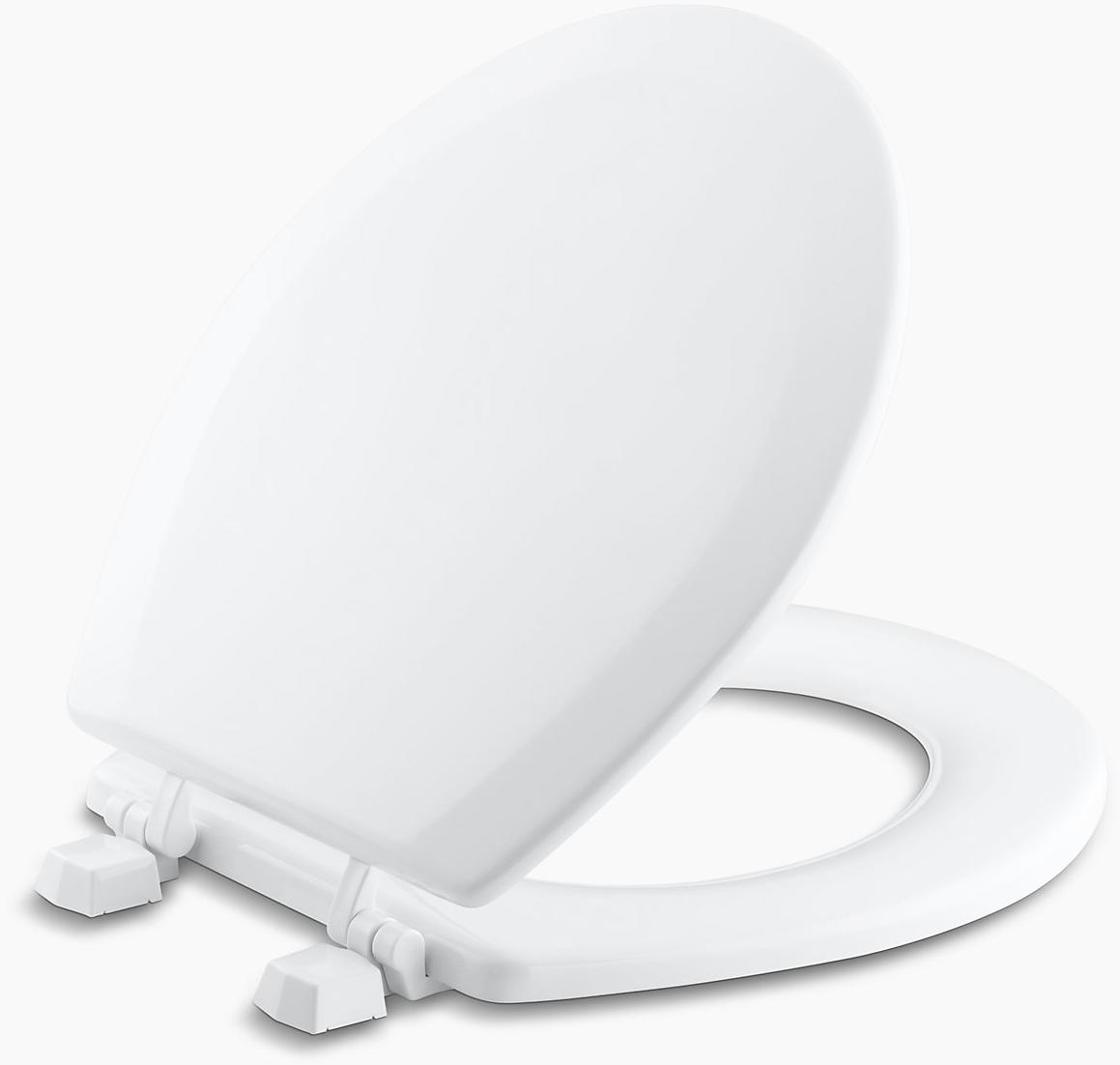 KOHLER Круглое переднее сиденье для унитаза Triko  с пластиковыми петлями K-4716-T-0  - Вид №1