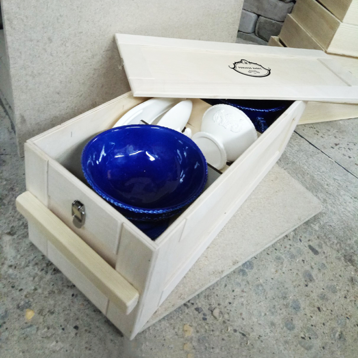 Винный набор (4 предмета) Синий PROVANSFAIENCE sun-id-994517 - Вид №2