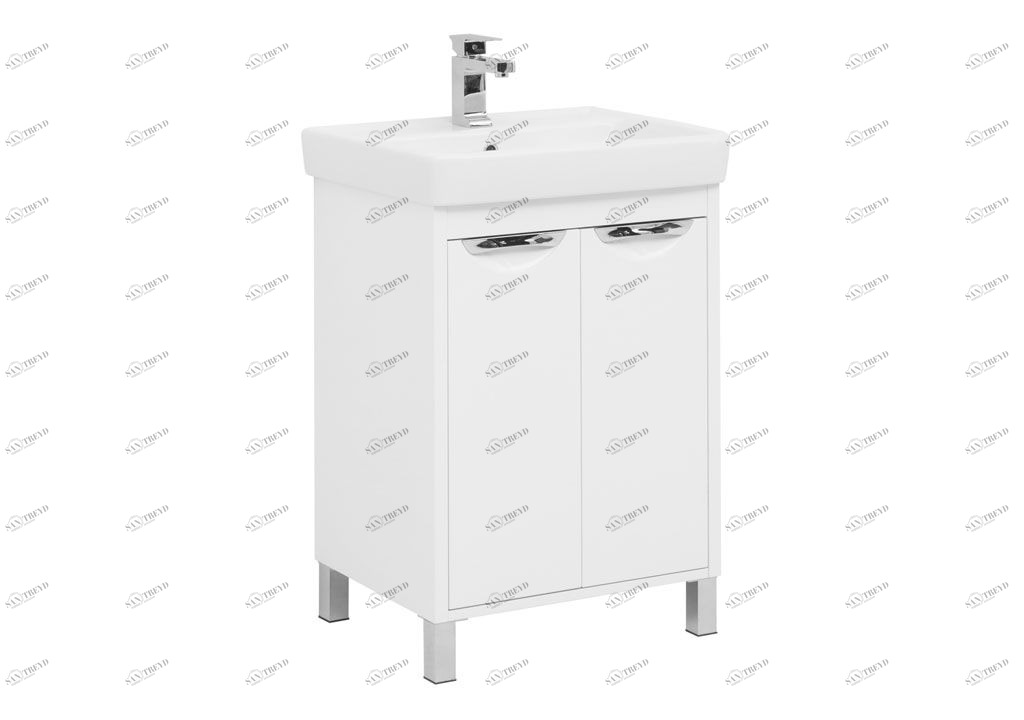 Тумба под раковину Aquanet Гретта 60 New белый (2 дверцы) 00233578
