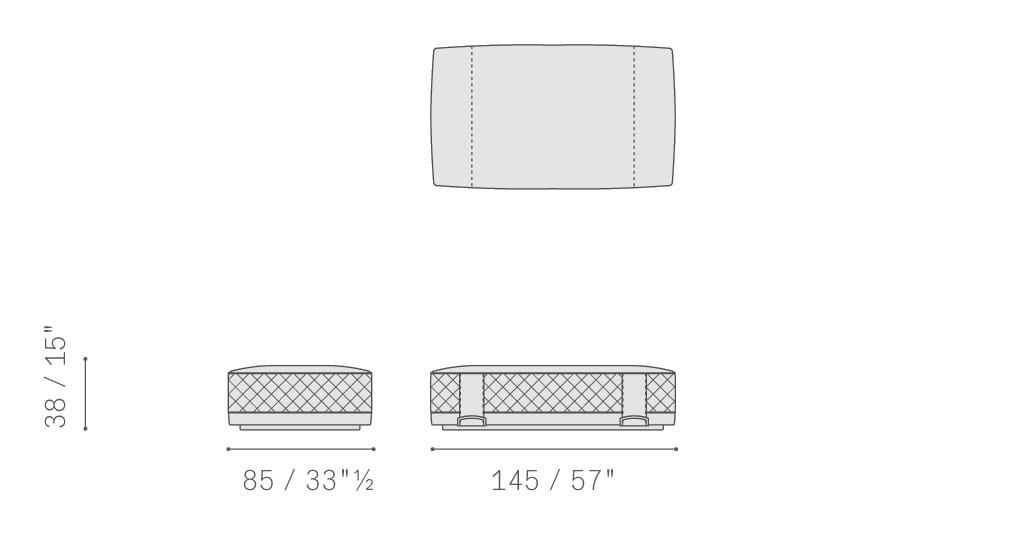 Кожаный прямоугольный пуф Poltrona Frau коллекция-мебель и аксессуары ARCH-00149334 - Вид №9