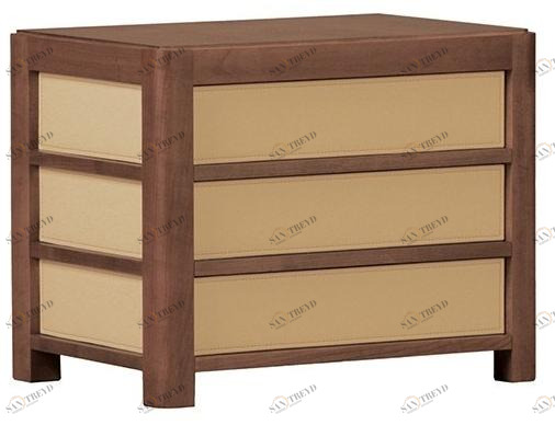 Morelato Прямоугольная прикроватная тумбочка из вишневого дерева с ящиками Fedele 1368