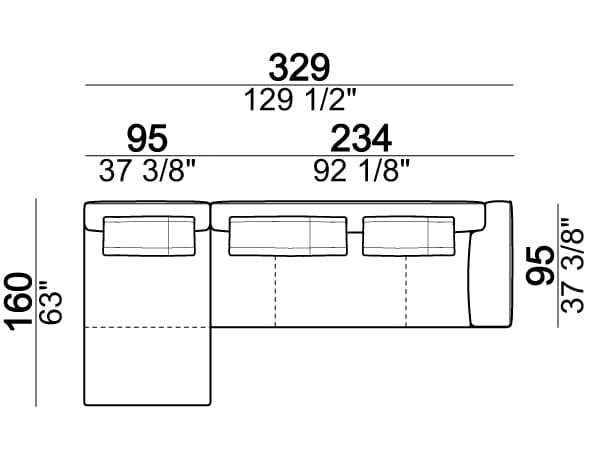 3-местный тканевый диван Arketipo BROWN SUGAR ARCH-00058205 - Вид №30