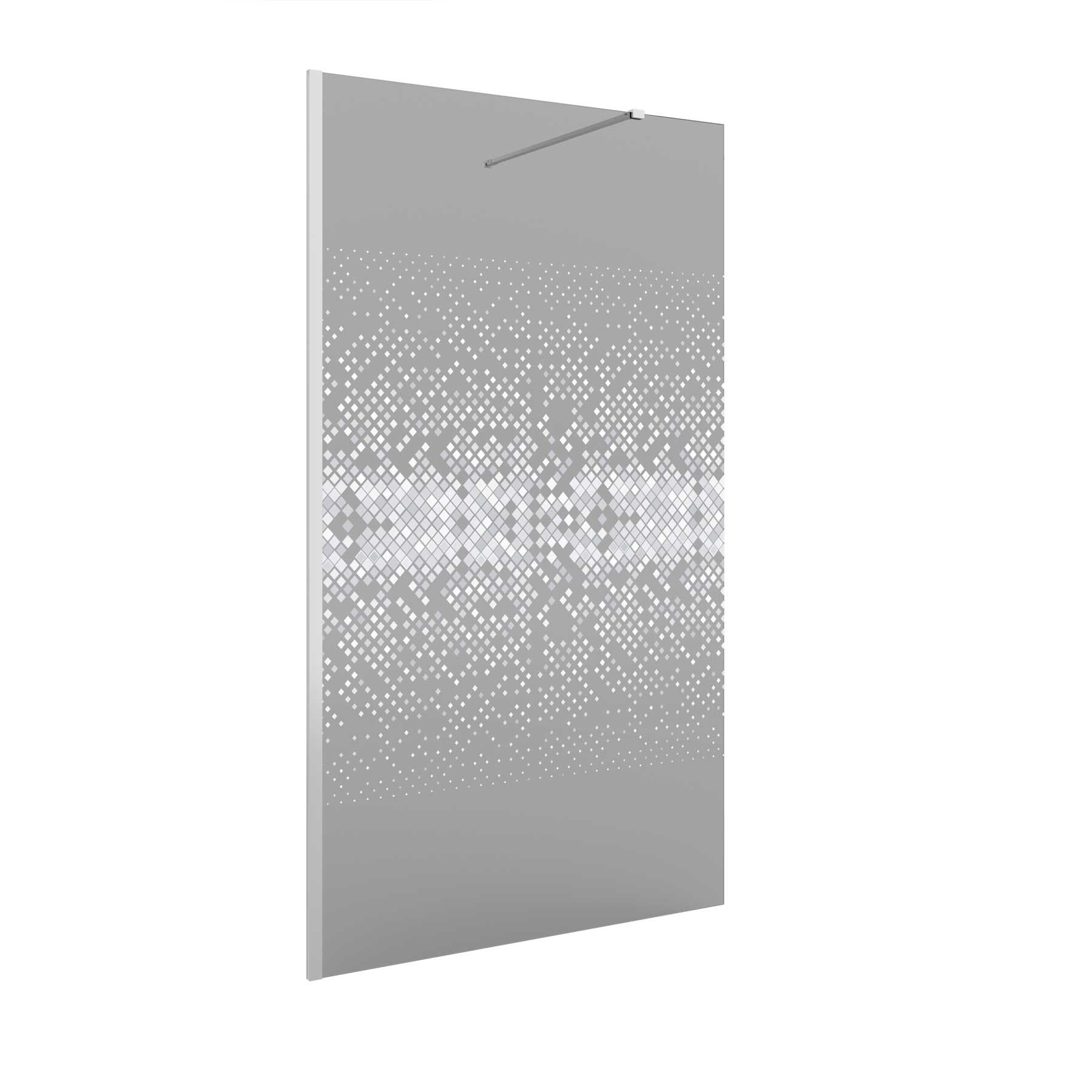 25717 SALGAR Душевая перегородка HEAVEN ступенчатая с антиизвестковым покрытием Fumé Deco 41000 - 1200x 1950 мм