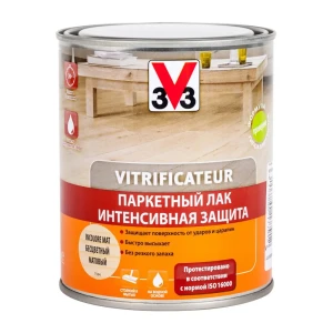 Лак паркетный V33 водный прозрачный 0.75 л