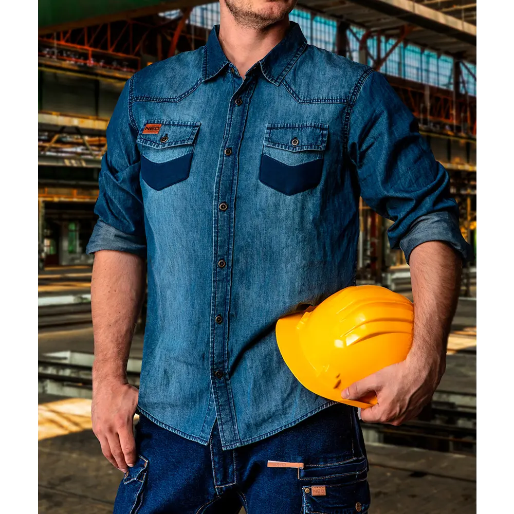 Рубашка Neo Tools Denim темно-синяя размер XL рост 187 83304106 STLM-2009422 - Вид №5