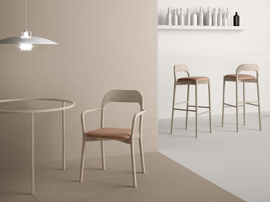 Высокий барный стул с подставкой для ног PIAVAL EARL-Contract ARCH-00066355 - Вид №2