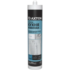 Герметик для кухни и ванны Axton уксусный цвет белый 280 мл