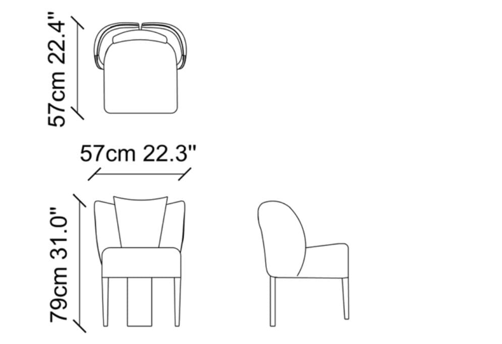 Мягкий стул из ткани NDESIGN Ezora ARCH-00141264 - Вид №5