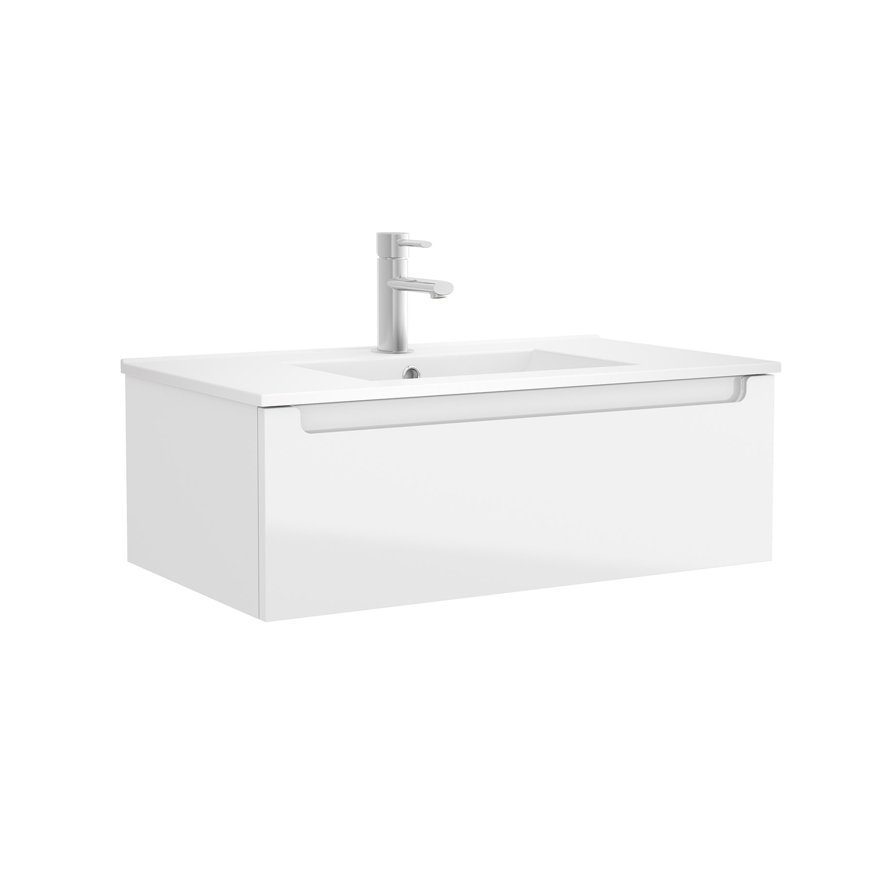 26654 SALGAR Мебель для умывальника MONTERREY 800 1 металлический ящик GLOSS WHITE 797 x 270 x 450 мм Глянцевый белый 