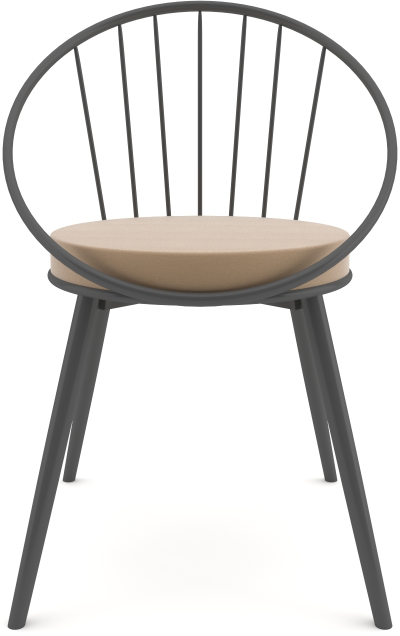 91072620 Стул metal sandalye 49х44.5х44.5 см велюр цвет черный Eylul STLM-0469351 ISMAT DECOR