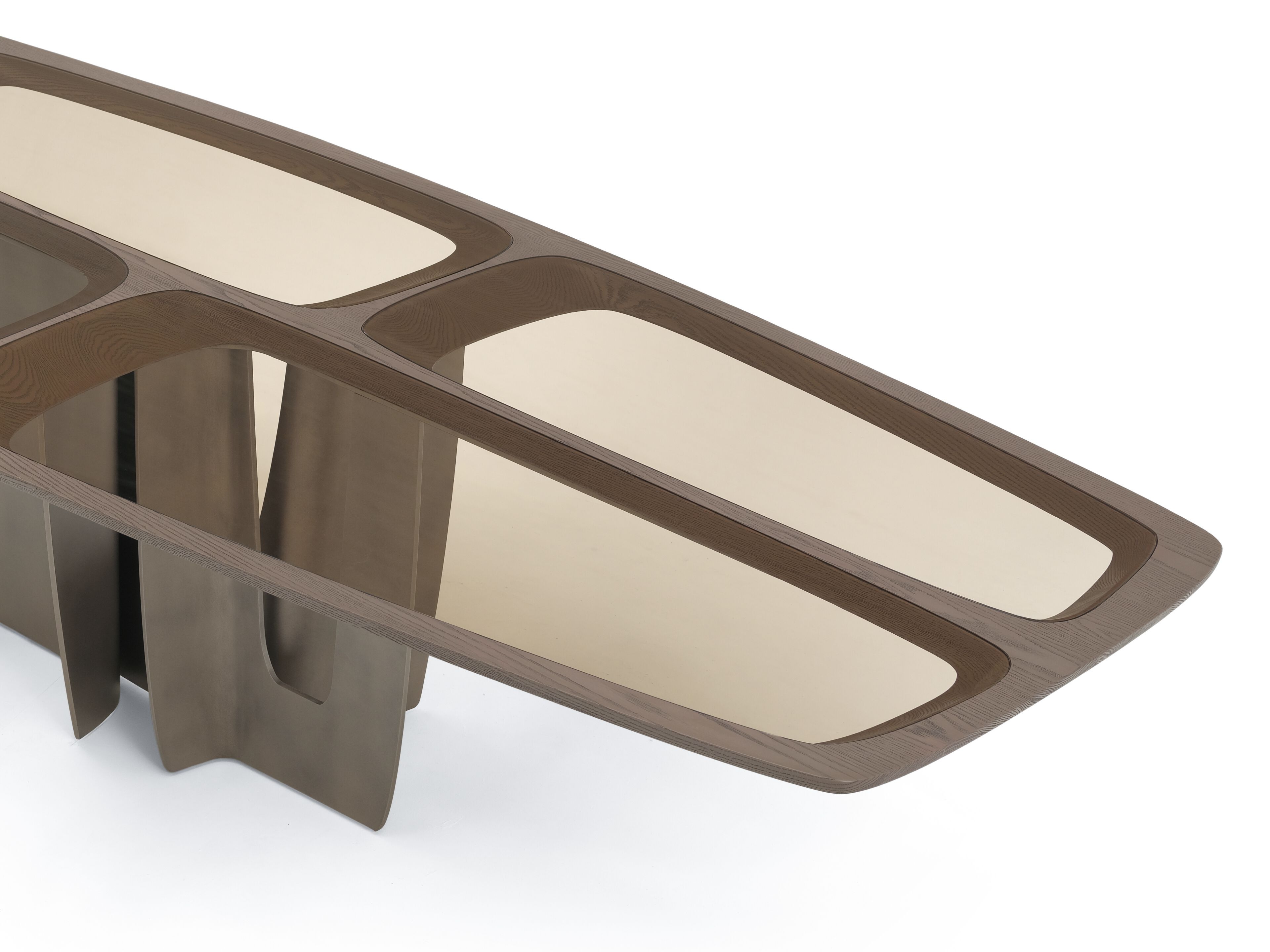 Прямоугольный стол из дерева и стекла Enne Vision ARCH-00071022 - Вид №6