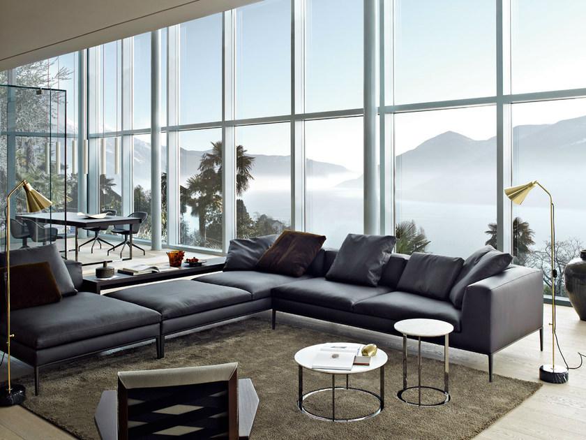 B&B Italia Секционный угловой диван в коже Michel sun-id-1423075 - Вид №1