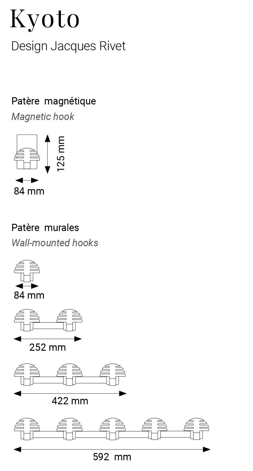 Стальная настенная вешалка с порошковым покрытием и ABS Manade Киото ARCH-00152085 - Вид №6