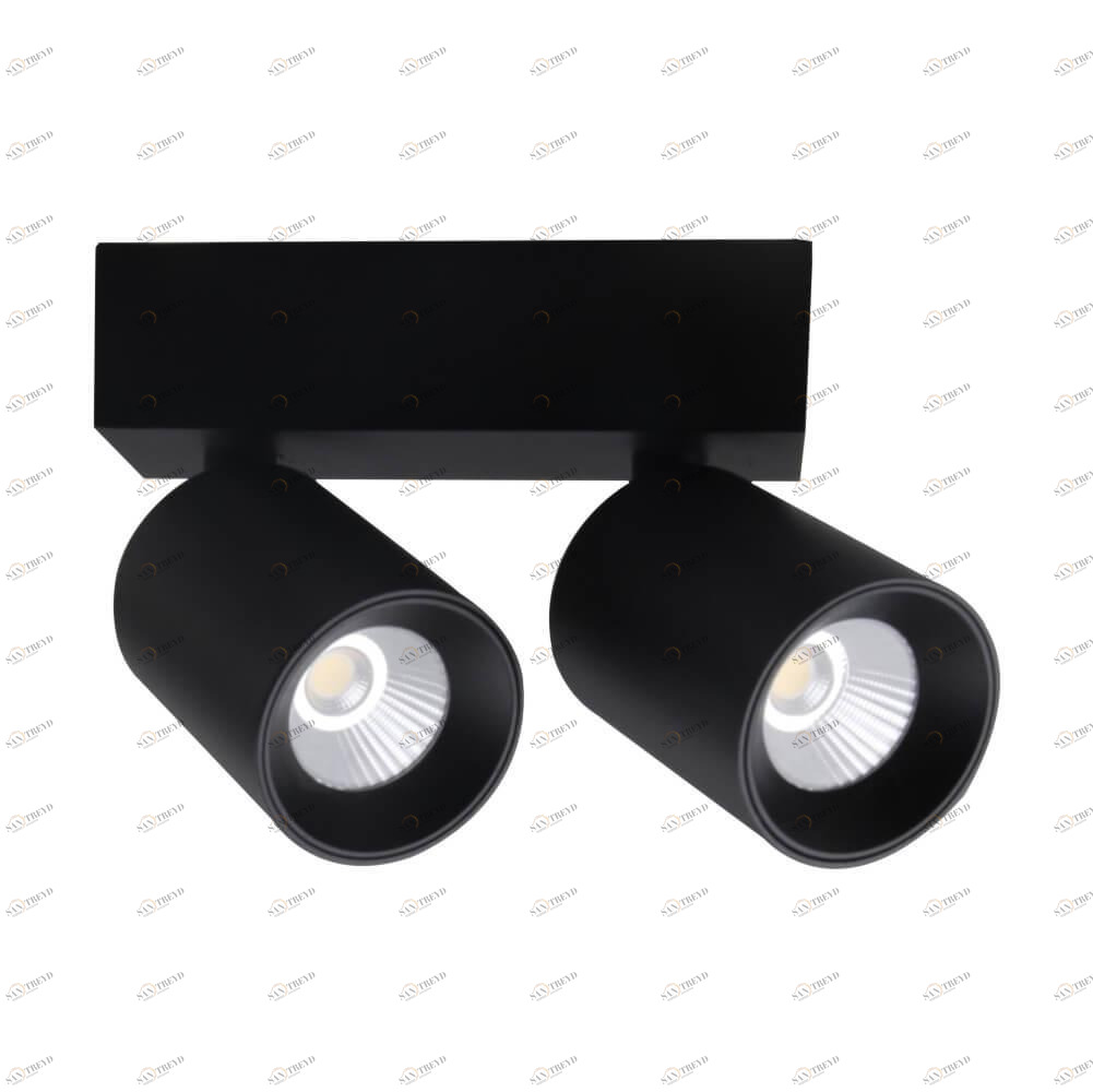 Спот потолочный светодиодный на 2 лампы графит Crystal Lux CLT 018W2 BL CRYSTAL LUX CLT 018 00-3926701 Черный 