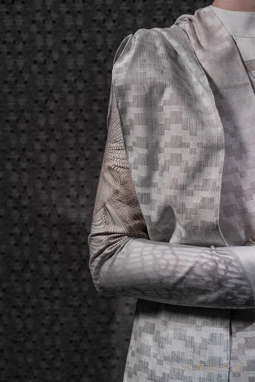 KOHRO Ткань из полиэстера с графическими мотивами A gong on the river Kd064234  - Вид №5