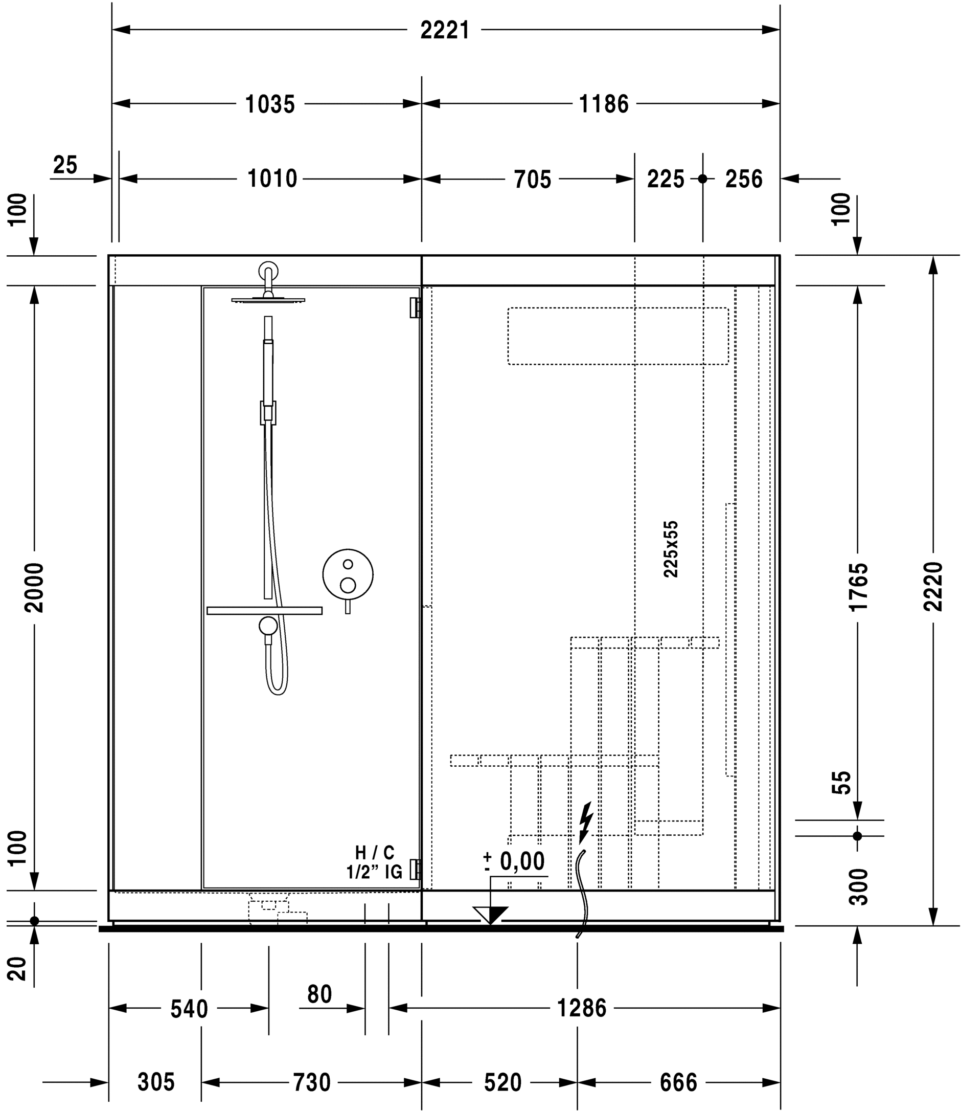 750422002011000 Inipi Сауна Inipi Ama, отдельно стоящая
Исполнение: белый глянцевый (декор) Белый глянцевый декор Duravit  - Вид №2
