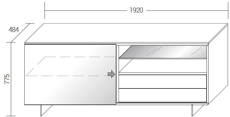 Dall'Agnese Лакированный буфет с раздвижными дверцами sun-id-1350895 - Вид №1