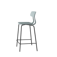 Snap 1102b Барный стул со стальным каркасом, 4 ножки. Корпус из полипропилена. Высота 65 см. Et al. Snap