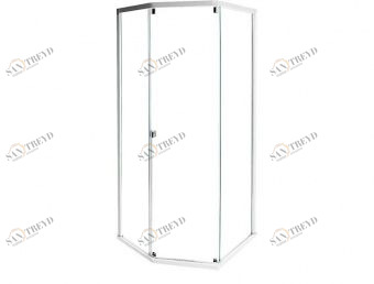 Передняя стенка душевой кабины 90x90 Ido Showerama 8-5 4985023995 белый профиль+ тонированное стекло Santreyd 