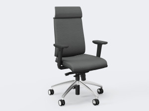 Вращающееся офисное кресло с высокой спинкой