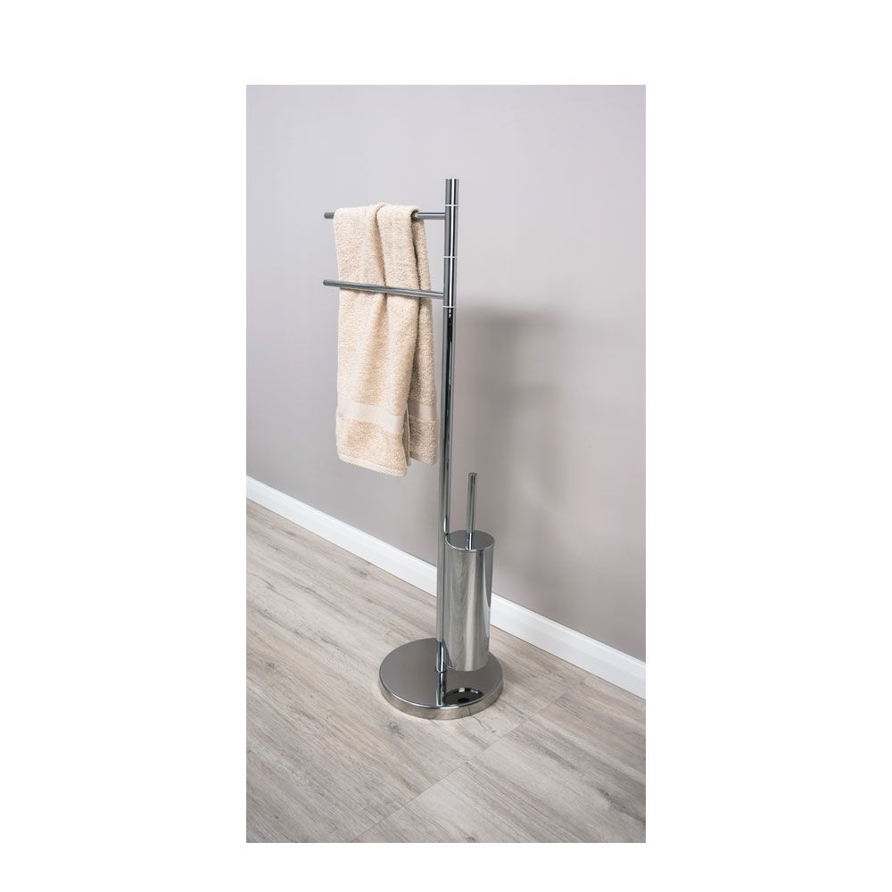 Держатель для полотенец Aquanet 8060 (напольный, с ершиком)  - Вид №1